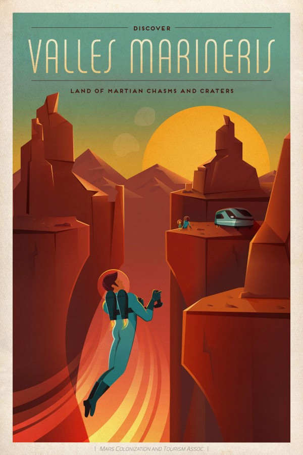 Spacex mars by VINTAGE POSTER
